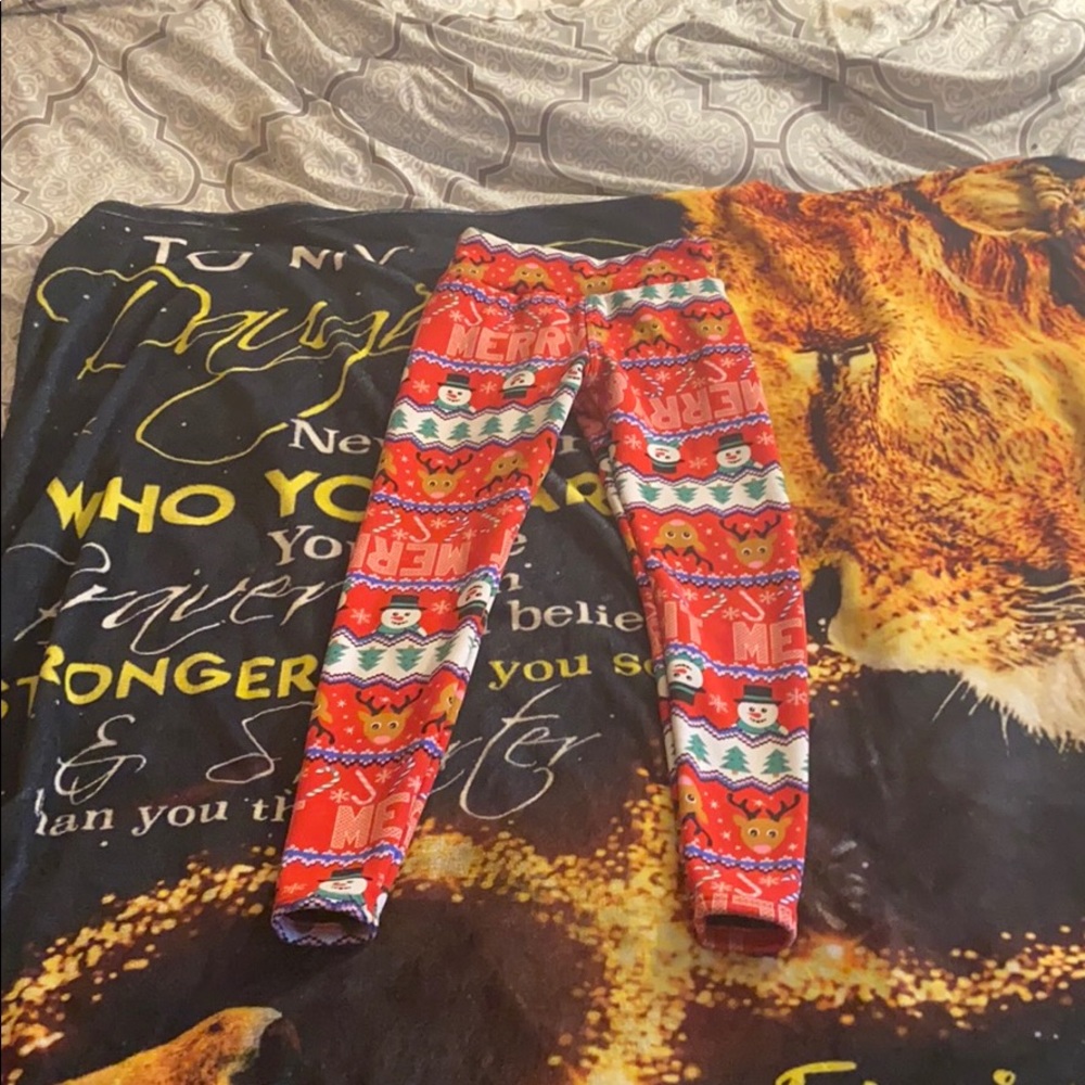 They are Christmas pants that are lined